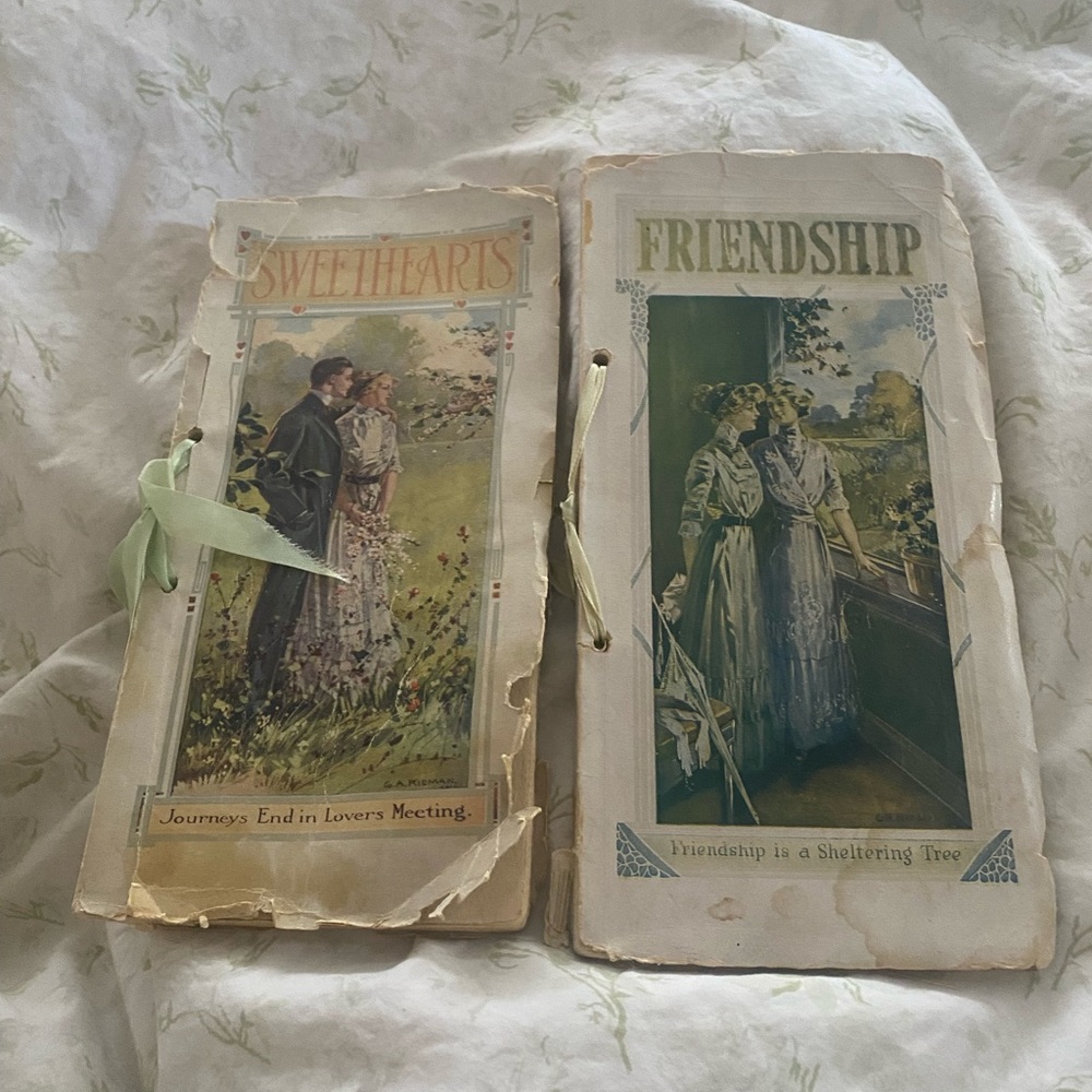 Edwardian G A Rieman sweethearts and friendship series poem booklets.
